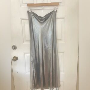 Wild Fable Shimmering Silver Dress